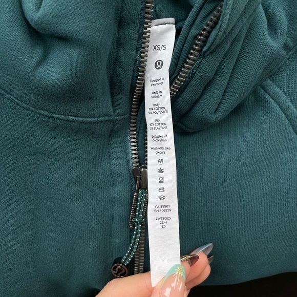 Lululemon Scuba Oversized Full Zip Hoodie “Green Jasper” NWT - Picture 5 of 9
